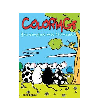Coloriage - À la campagne avec les vaches
