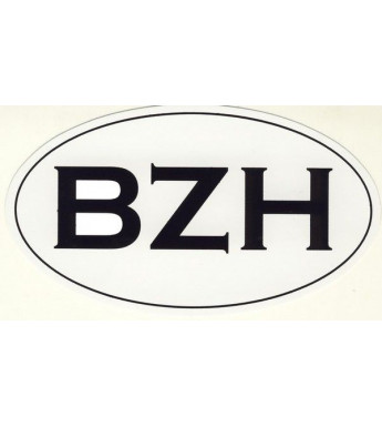AUTOCOLLANT BZH Voiture (grand format)