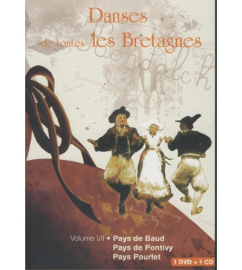 DVD DANSES DE TOUTES LE BRETAGNE 7 PAYS DE BAUD PONTIVY POURLET +CD