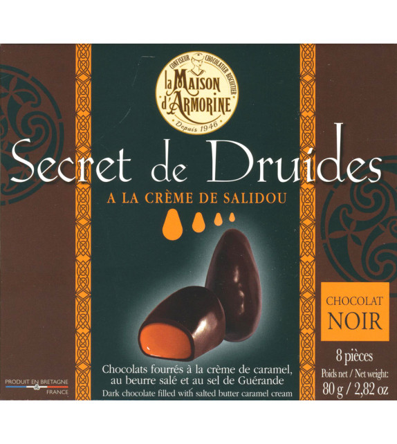 SECRET DE DRUIDES, Chocolat noir à la crème de caramel
