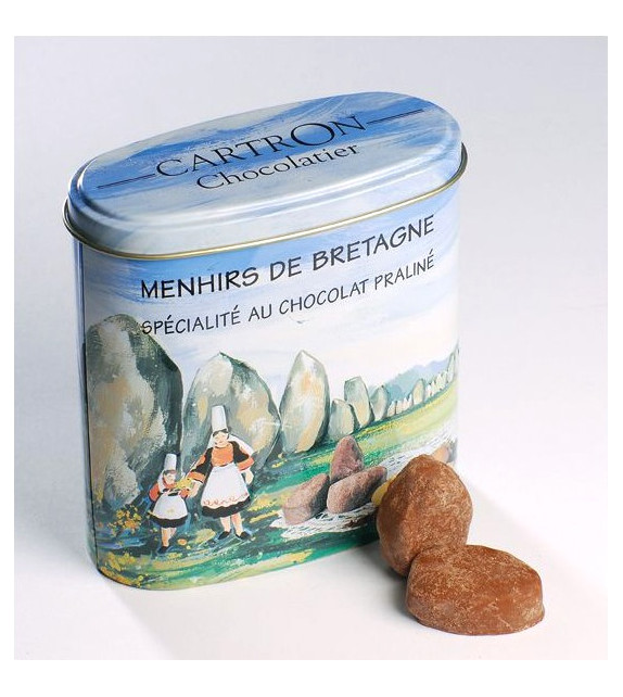 MENHIRS DE BRETAGNE, Chocolats pralinés (Boîte en métal 150g)