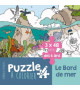 LE BORD DE MER - 3 Puzzles à colorier