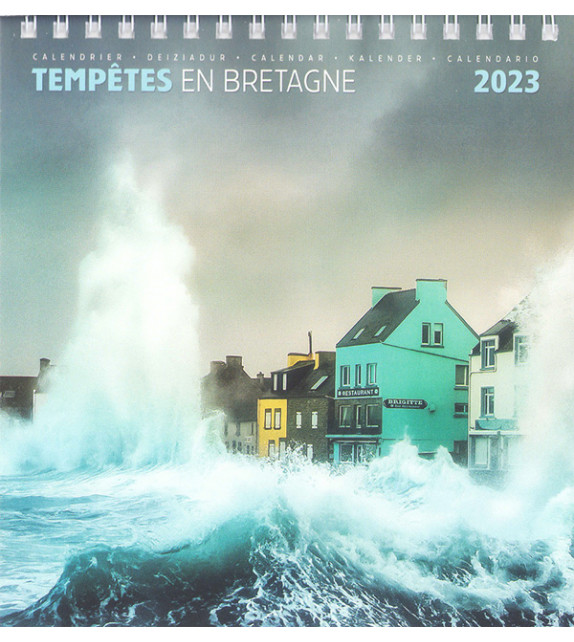 CALENDRIER 2023 - Tempêtes en Bretagne (format chevalet de bureau, 15 x 16 cm)