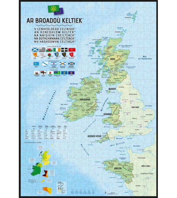 MILTAMM AR BROADOÙ KELTIEK - Les Nations Celtes en Puzzle, 500 Pièces