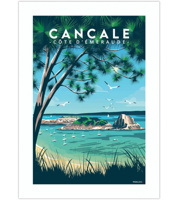AFFICHE, Cancale - Côte d'Émeraude (30 x 40 cm)