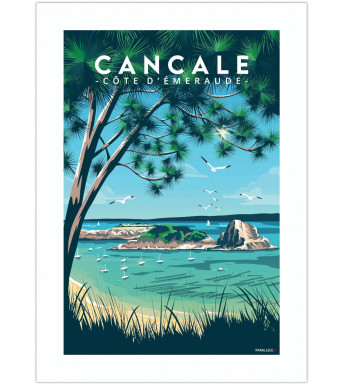 AFFICHE, Cancale - Côte d'Émeraude (30 x 40 cm)