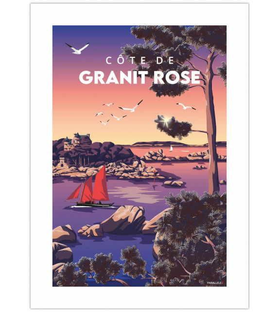 AFFICHE, Côte de Granit Rose (50 x 70 cm)