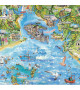 AFFICHE - Carte illustrée à l'aquarelle, de l'Aven à l'Odet (60 x 93 cm)