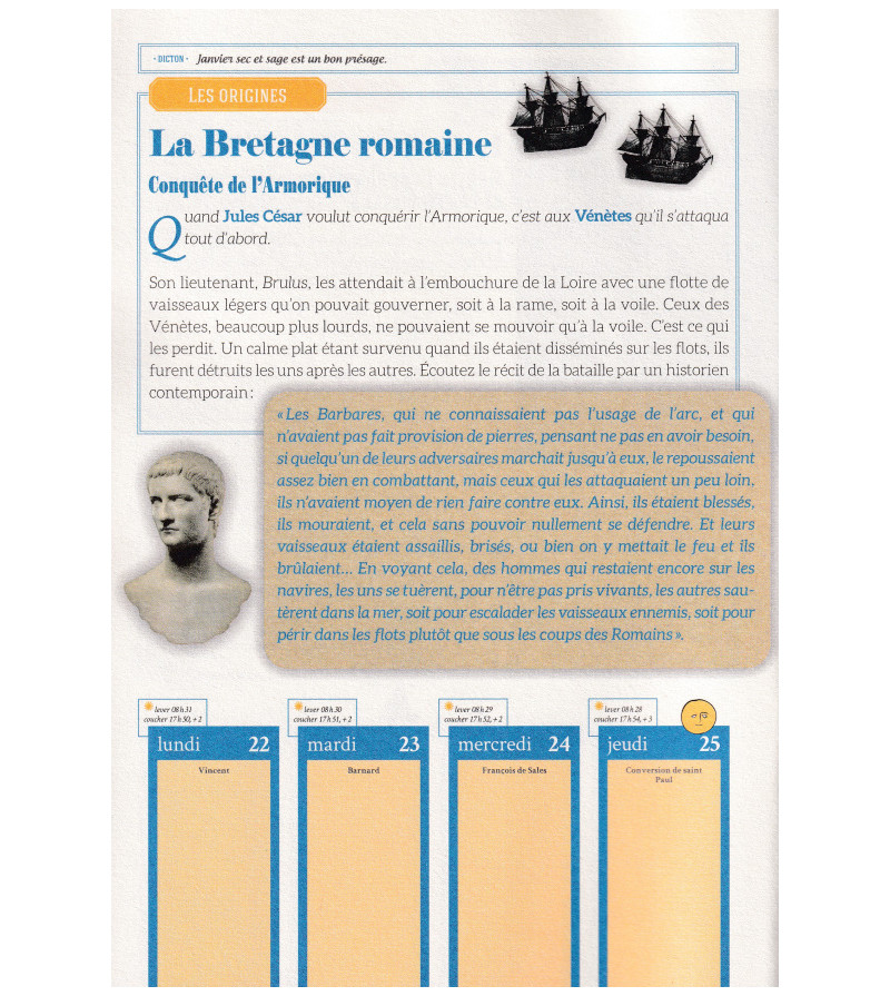 Calendrier de La Poste 2024, Almanach du facteur, Bretagne