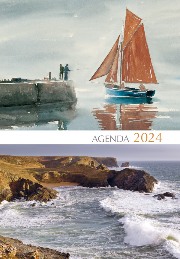 Agenda 2024 - Bretagne, Photos et aquarelles (17,5 x 25 cm)